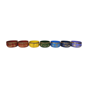 Tazón tibetano 7 chacras set de 7 pz