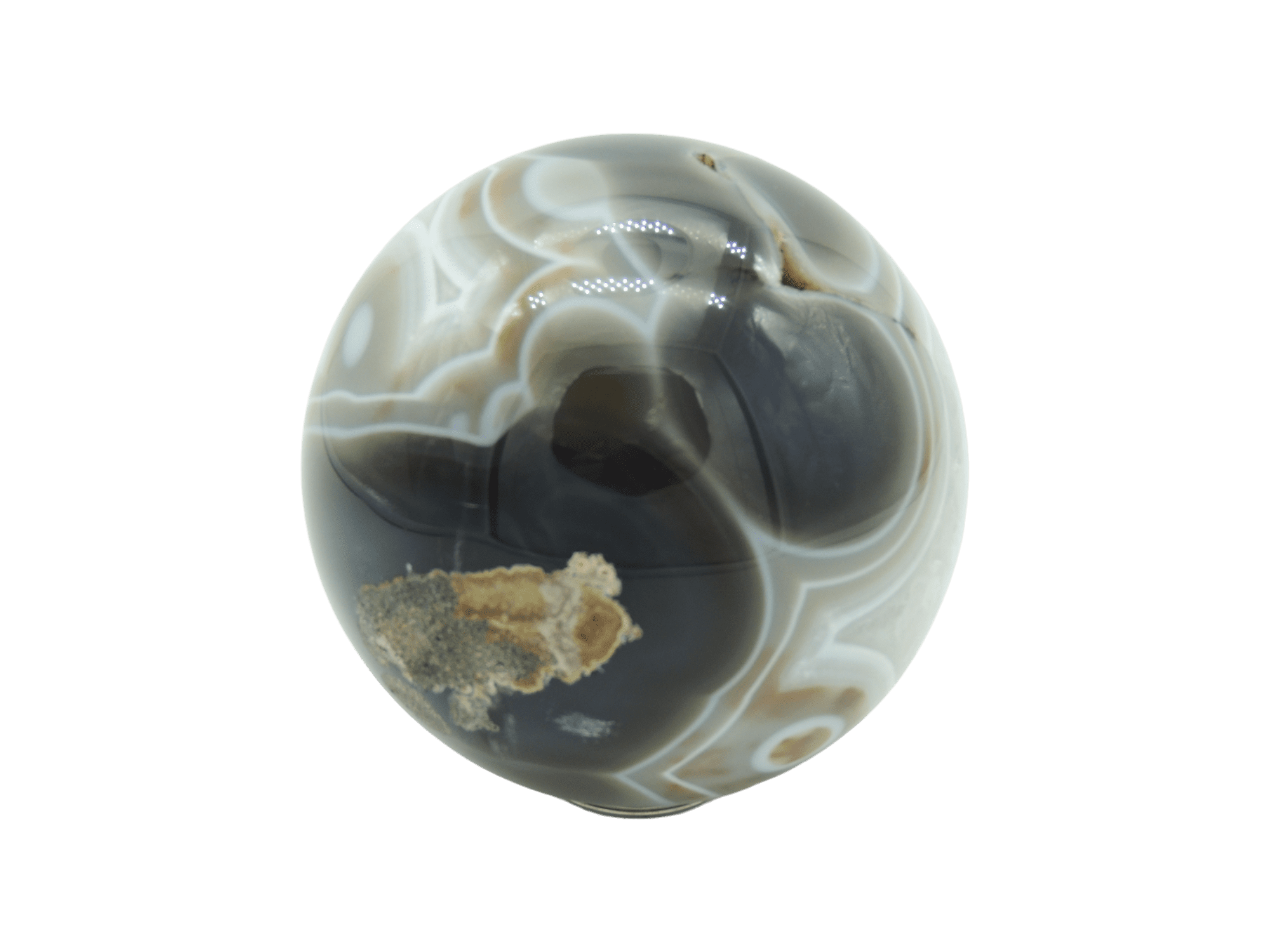 Drusa de amatista pulida en forma de esfera - Imagen 2