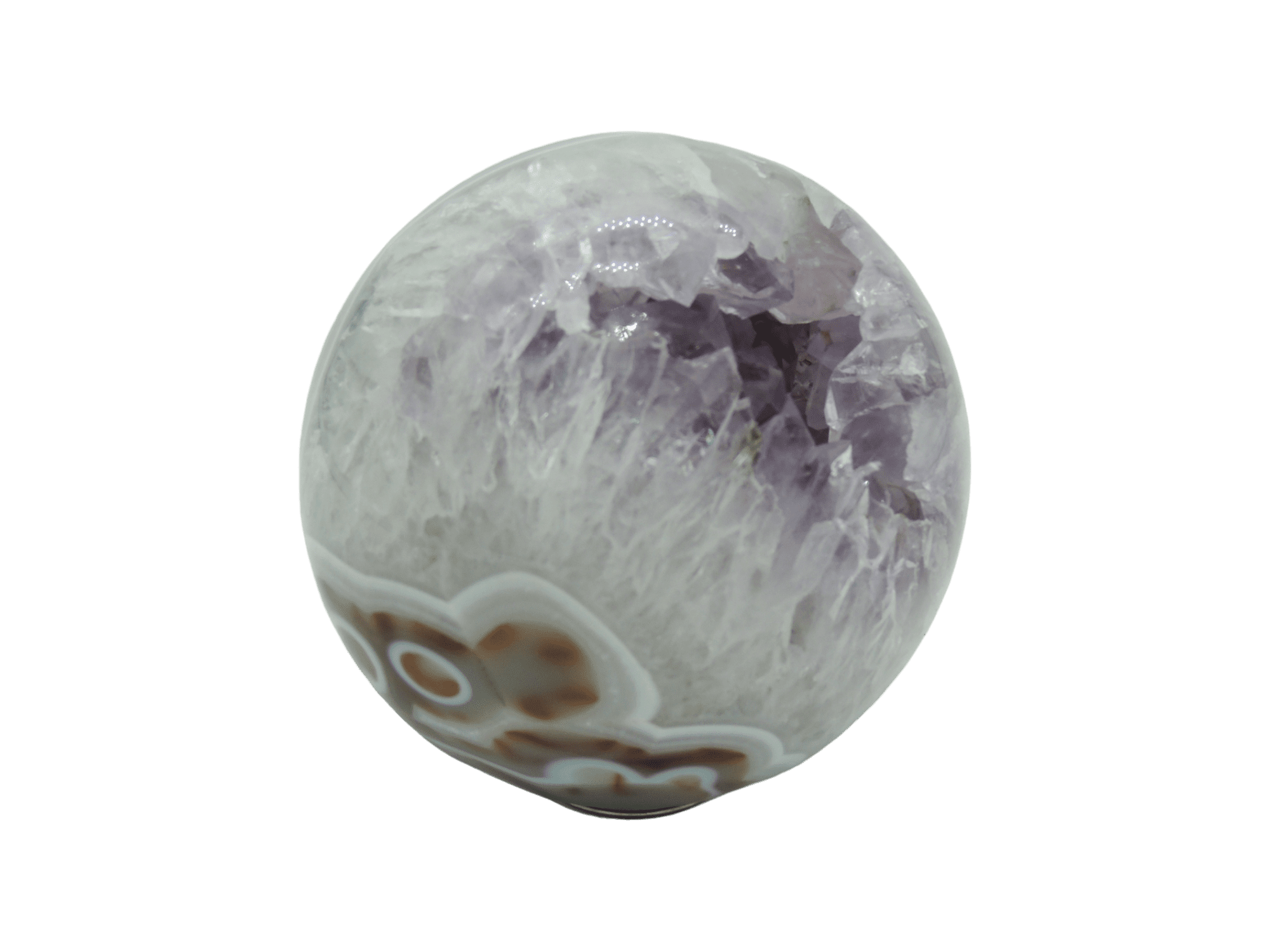 Drusa de amatista pulida en forma de esfera - Imagen 3