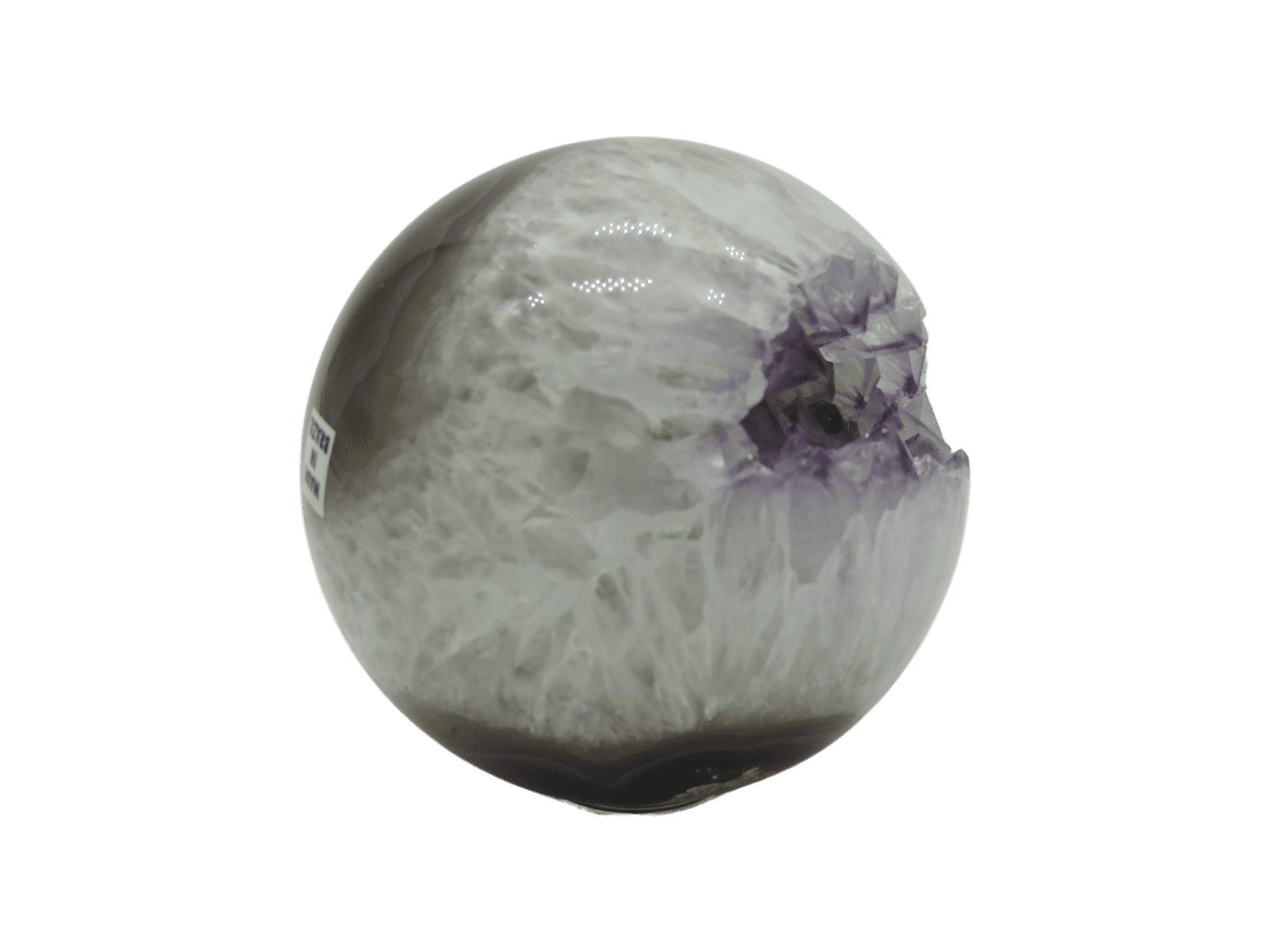 Drusa de amatista pulida en forma de esfera - Imagen 3