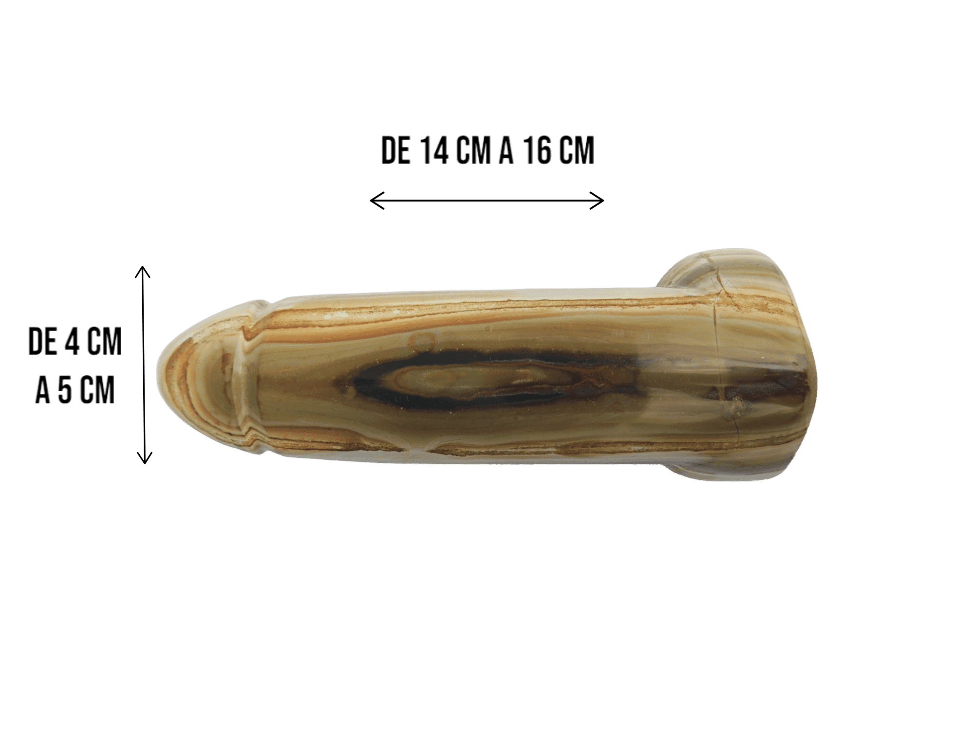 Falo de piedra jaspe madera | Mediano - Imagen 3