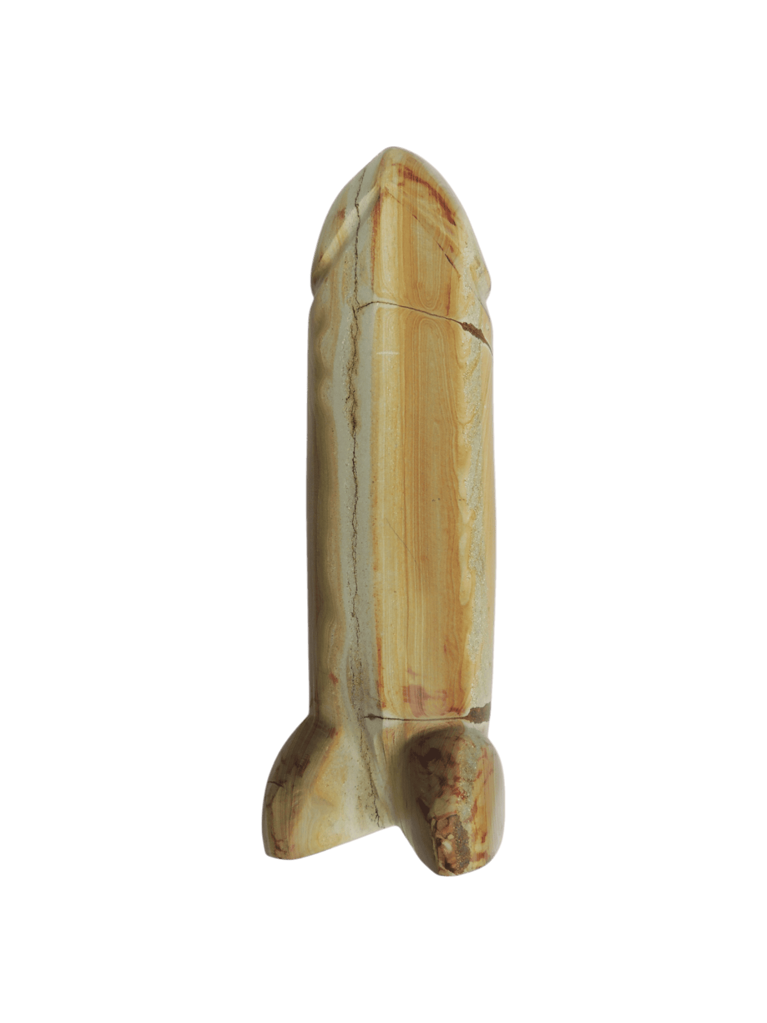 Falo de piedra jaspe madera | Grande