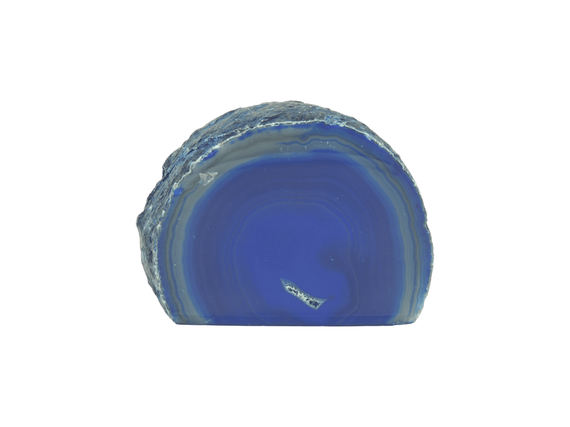 Geoda de ágata con base color azul