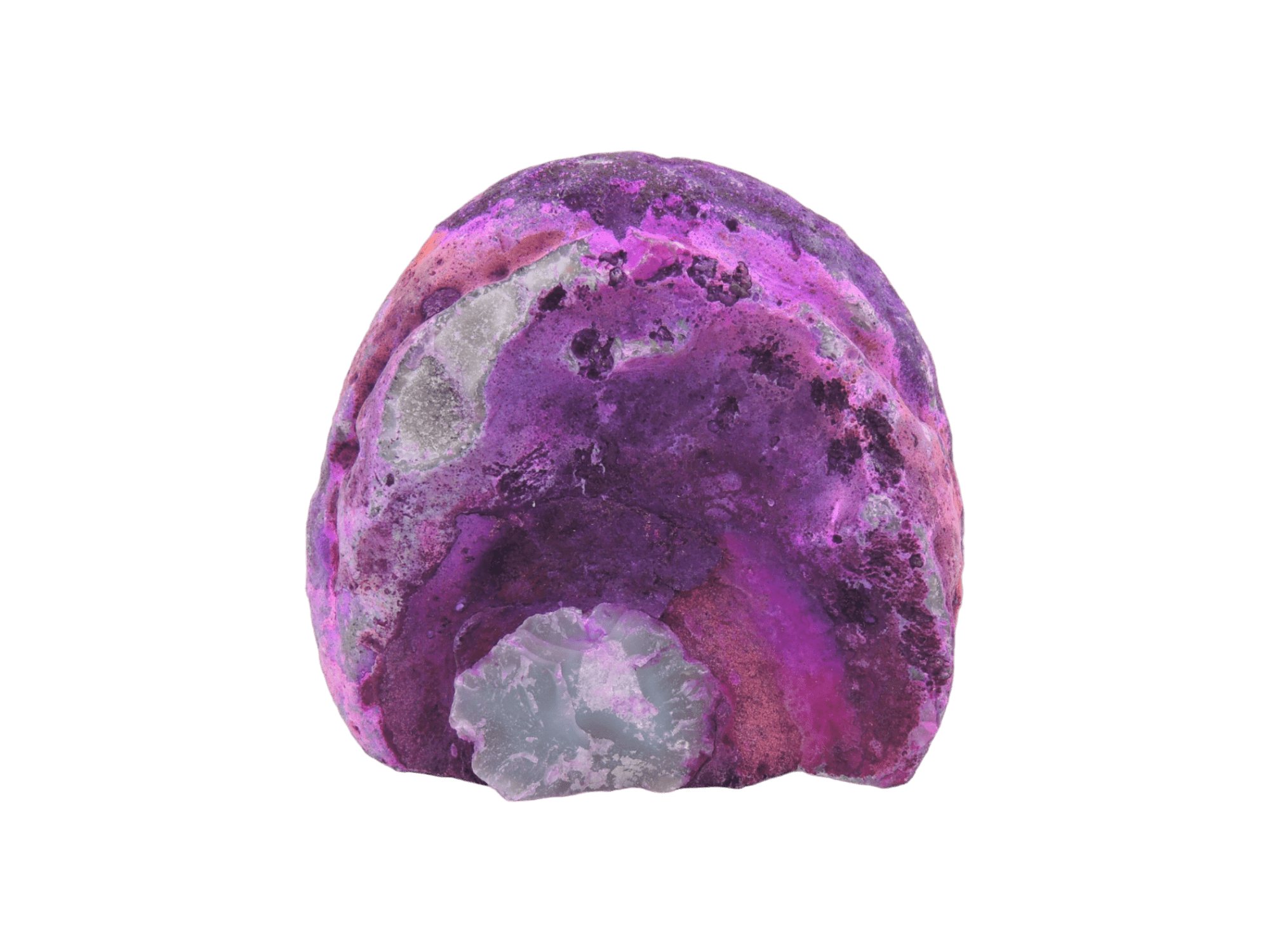 Geoda de ágata con base color rosa - Imagen 2