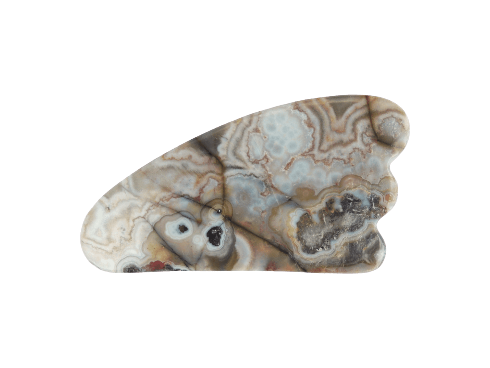 Gua Sha de piedra ágata crazy lace