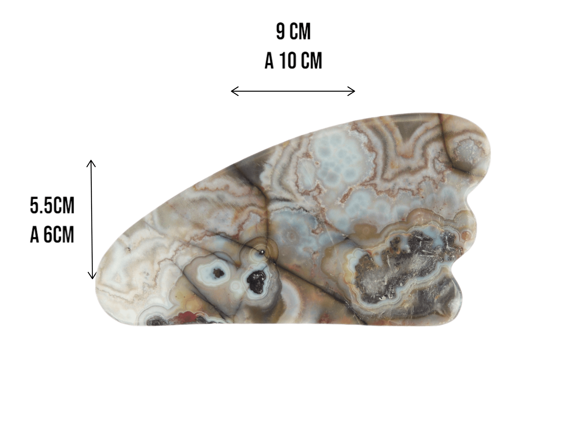 Gua Sha de piedra ágata crazy lace - Imagen 2