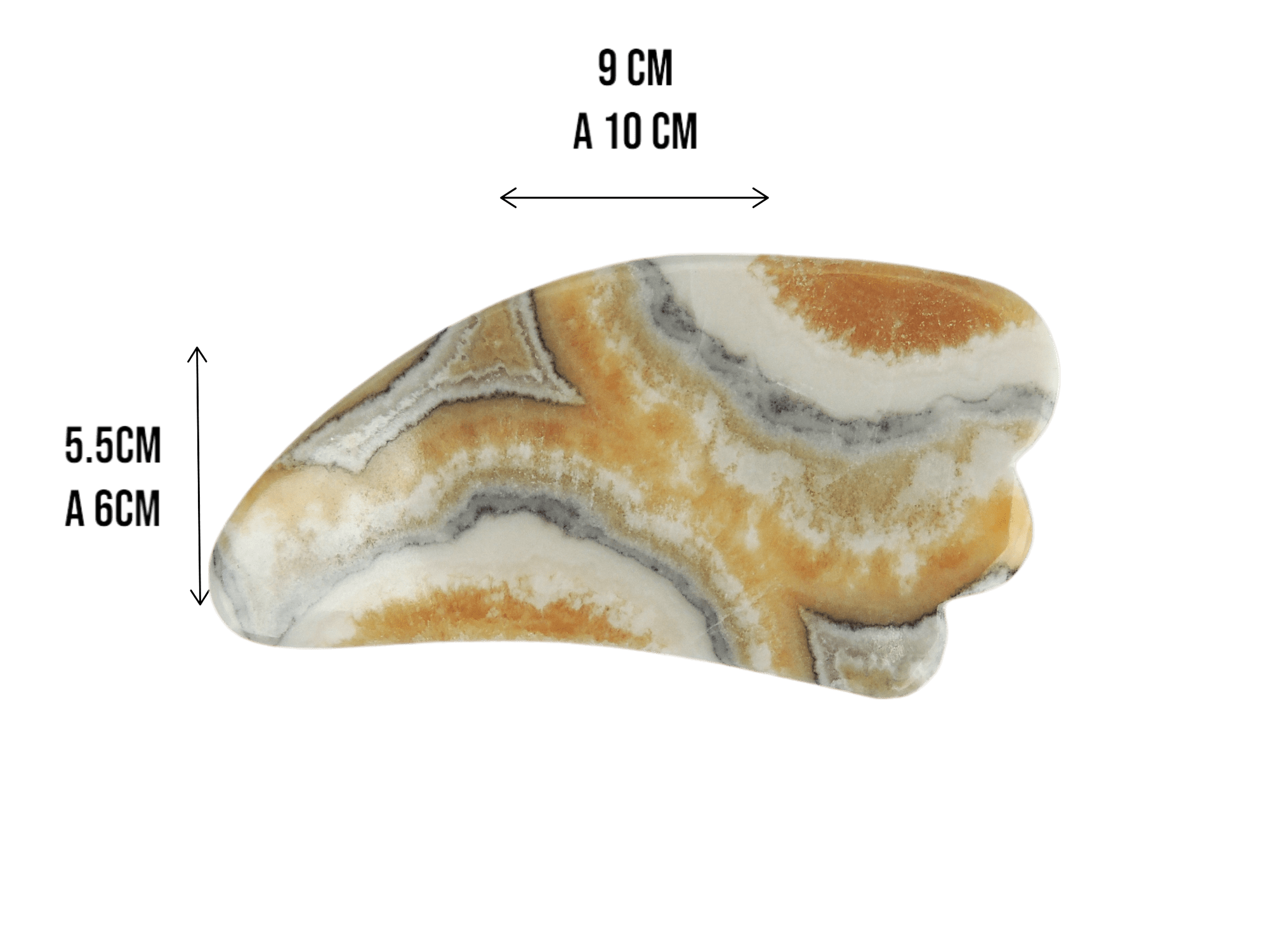 Gua Sha de piedra calcita naranja - Imagen 2