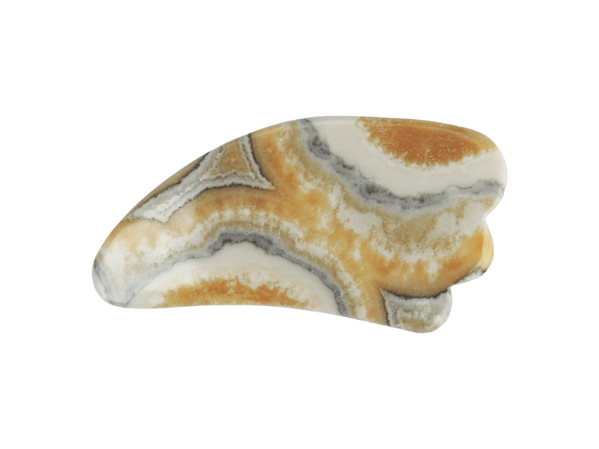 Gua Sha de piedra calcita naranja