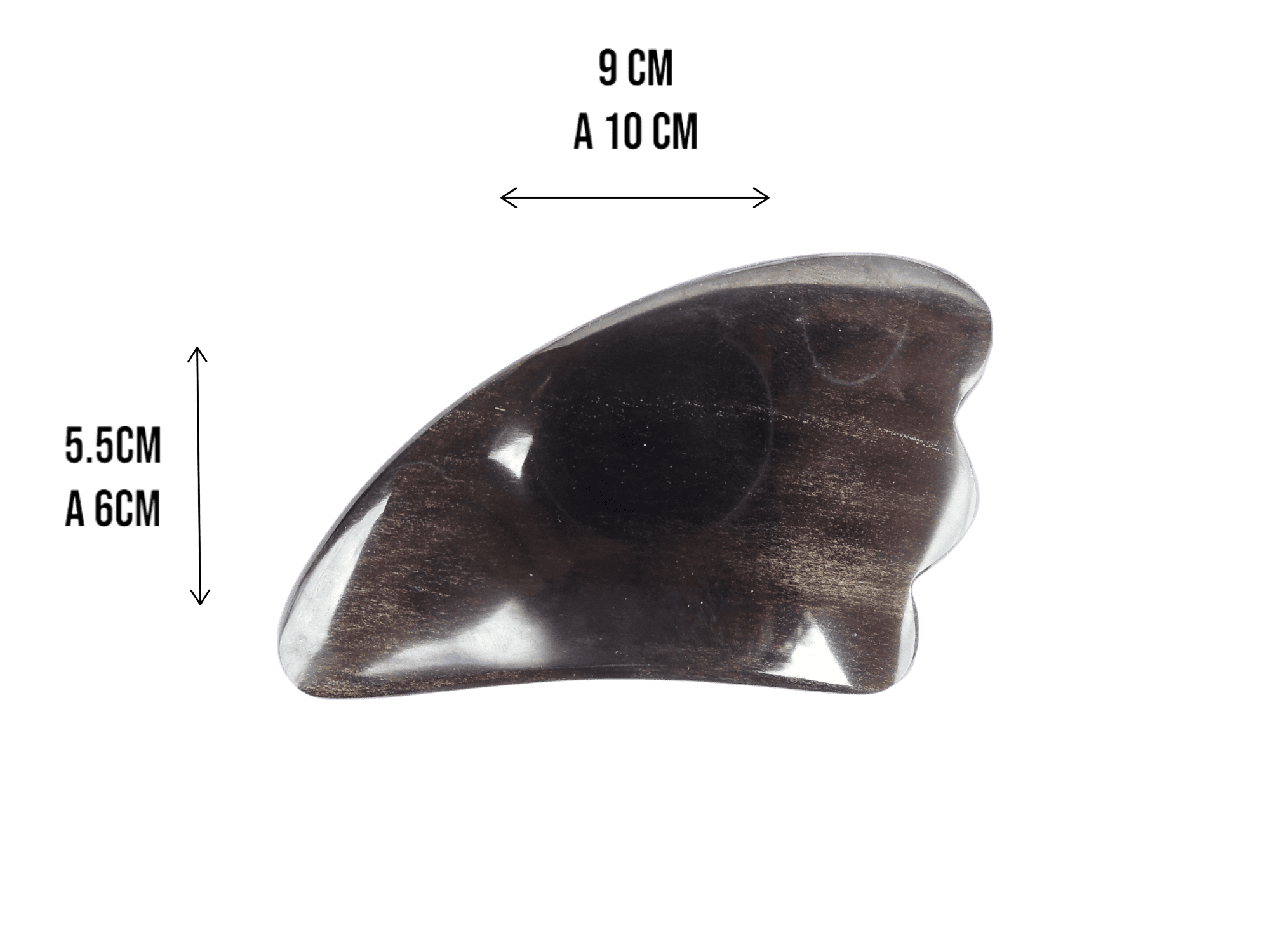 Gua Sha de piedra obsidiana dorada - Imagen 2