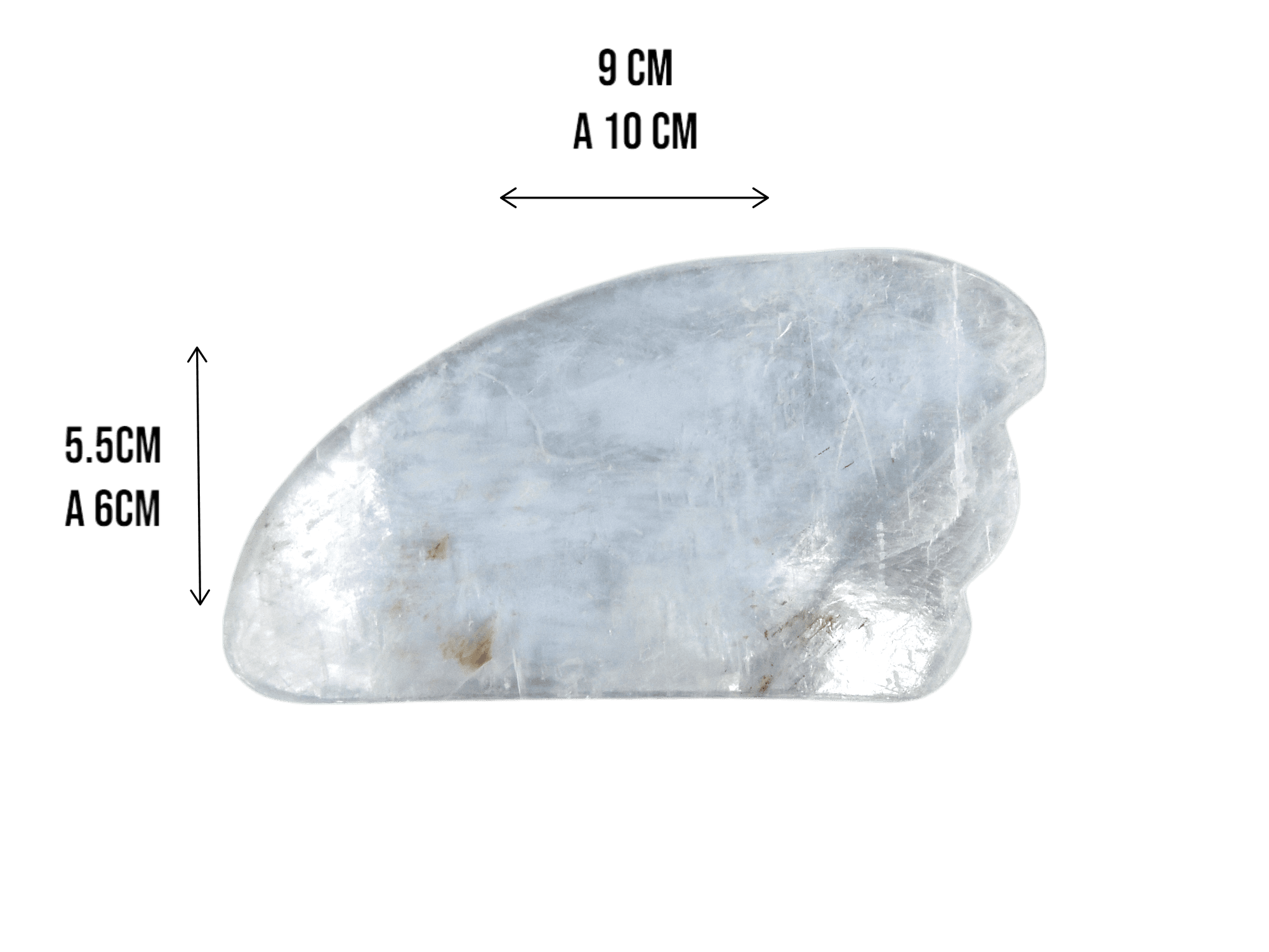 Gua Sha de piedra selenita blanca - Imagen 2