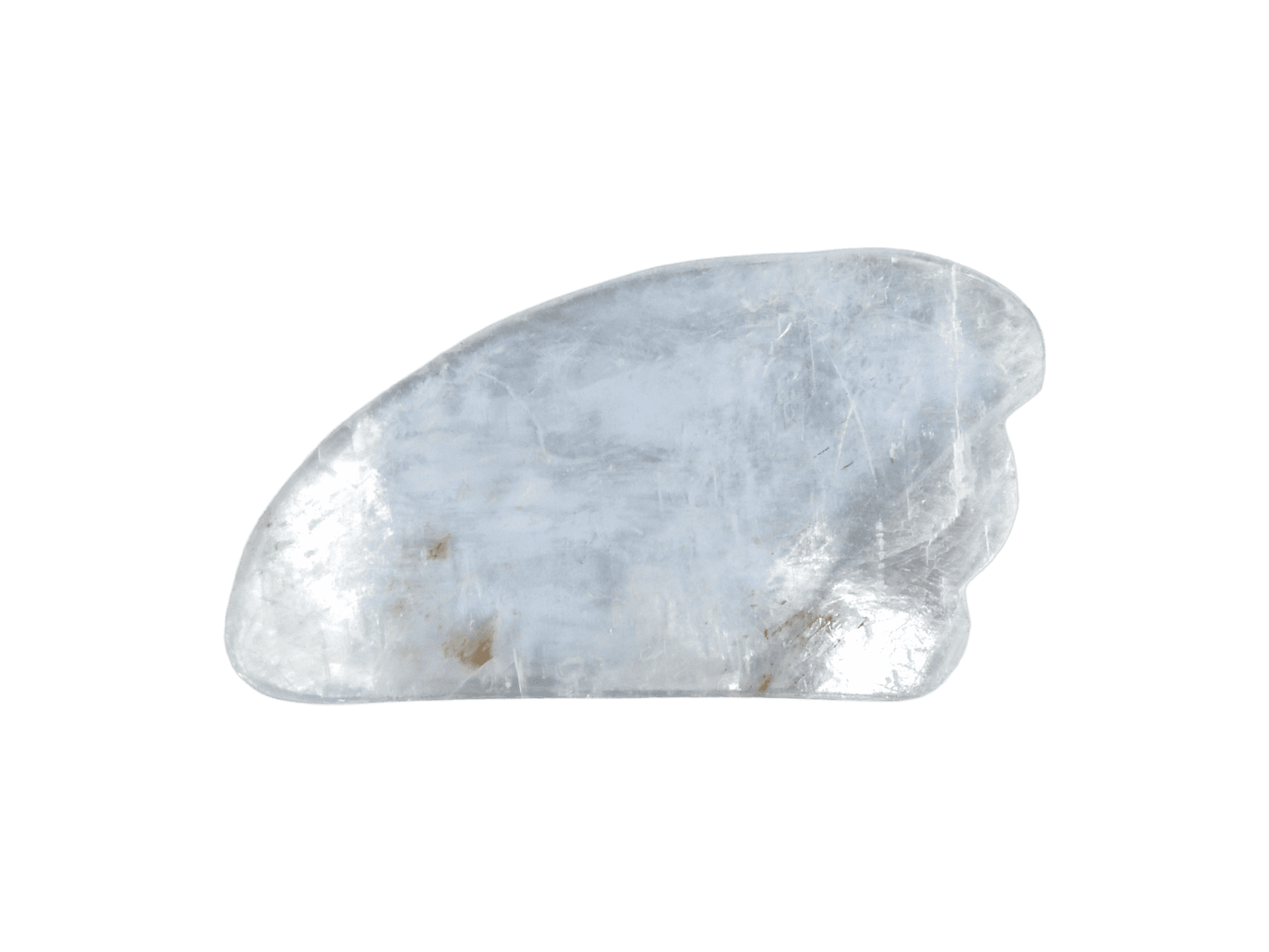 Gua Sha de piedra selenita blanca