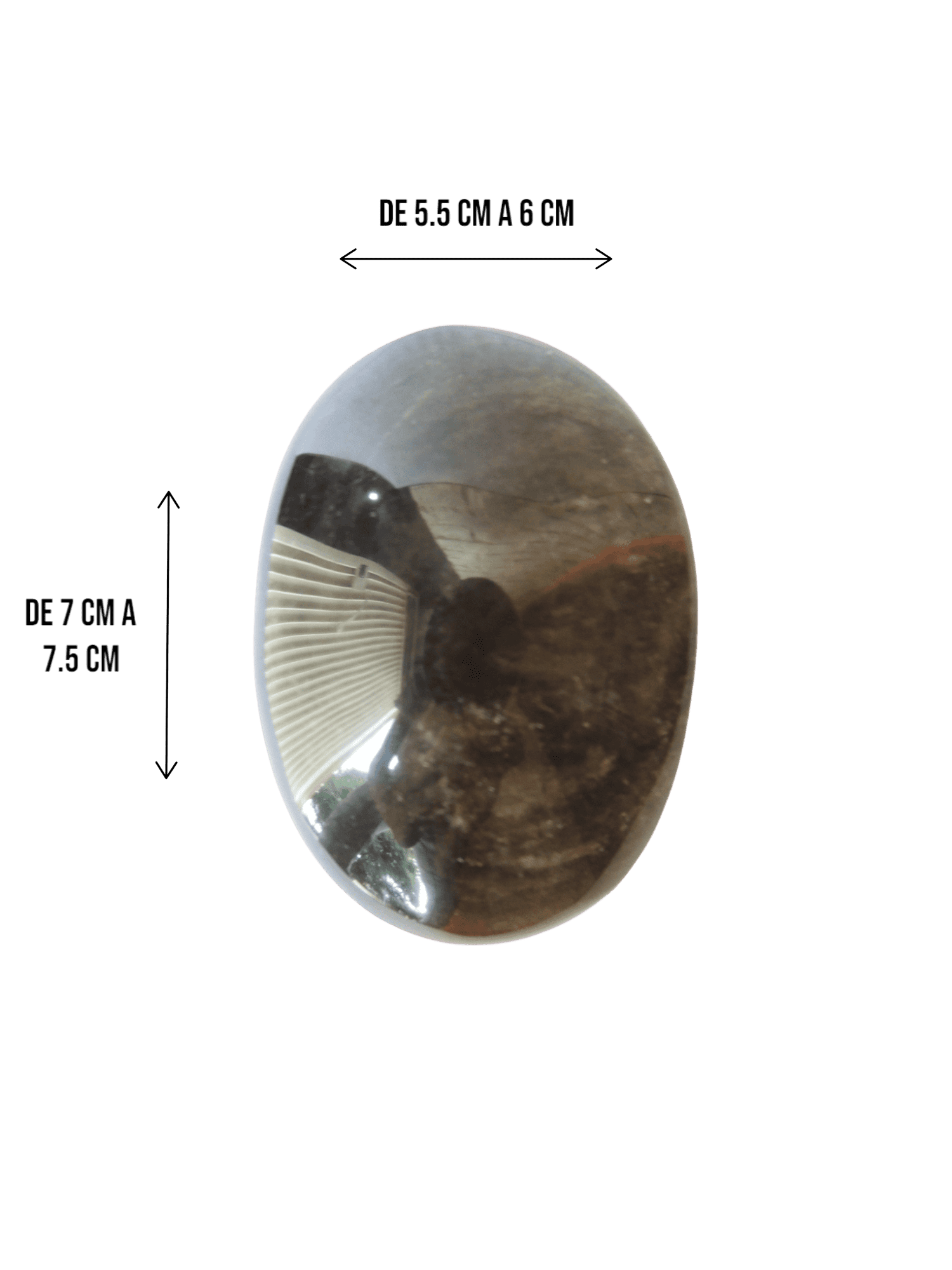 Masajeador de piedra obsidiana tipo jabón | Mediano - Imagen 3