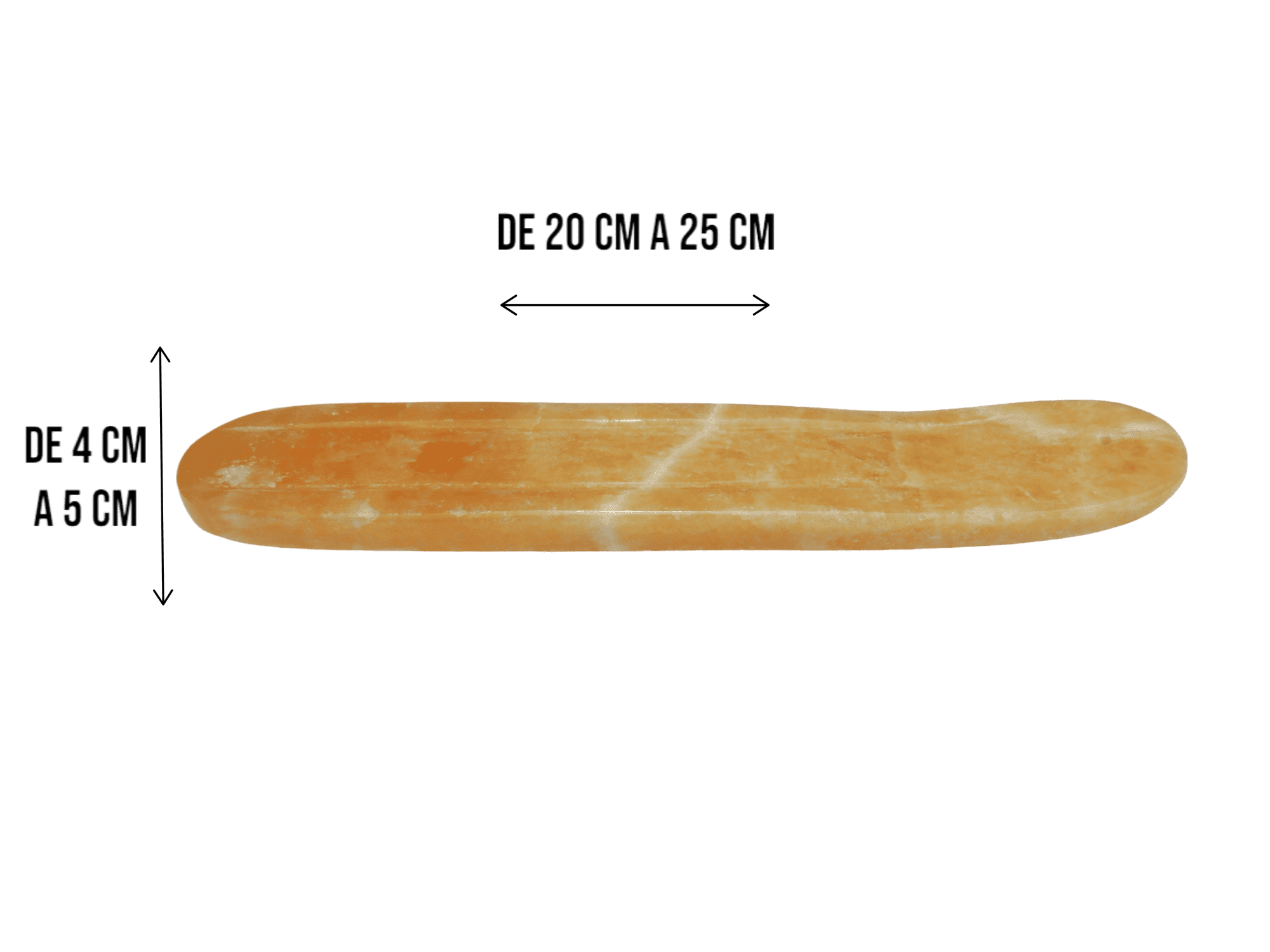 Pebetero de piedra calcita naranja - Imagen 3
