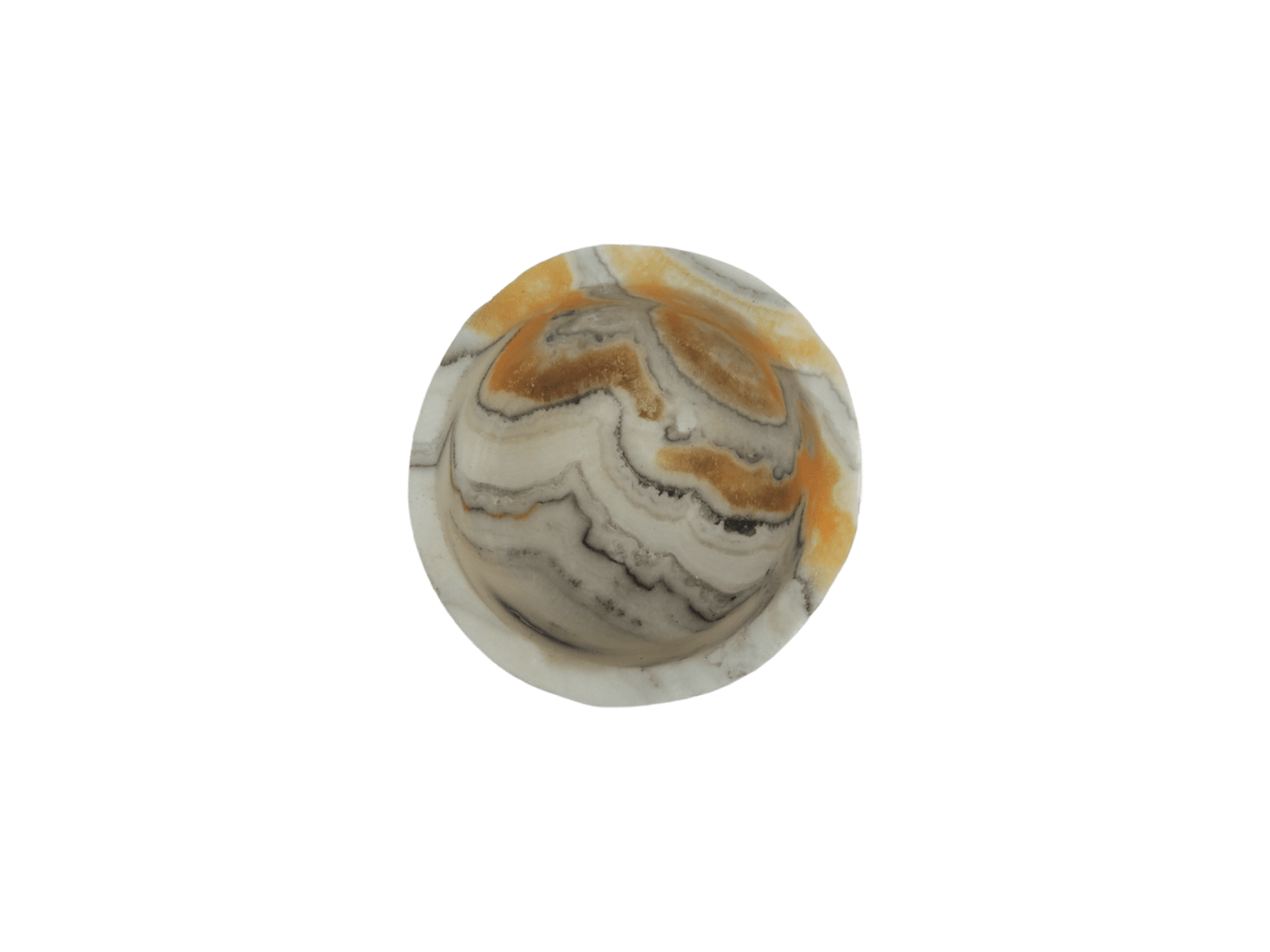 Pebetero cilíndrico de piedra calcita naranja - Imagen 3