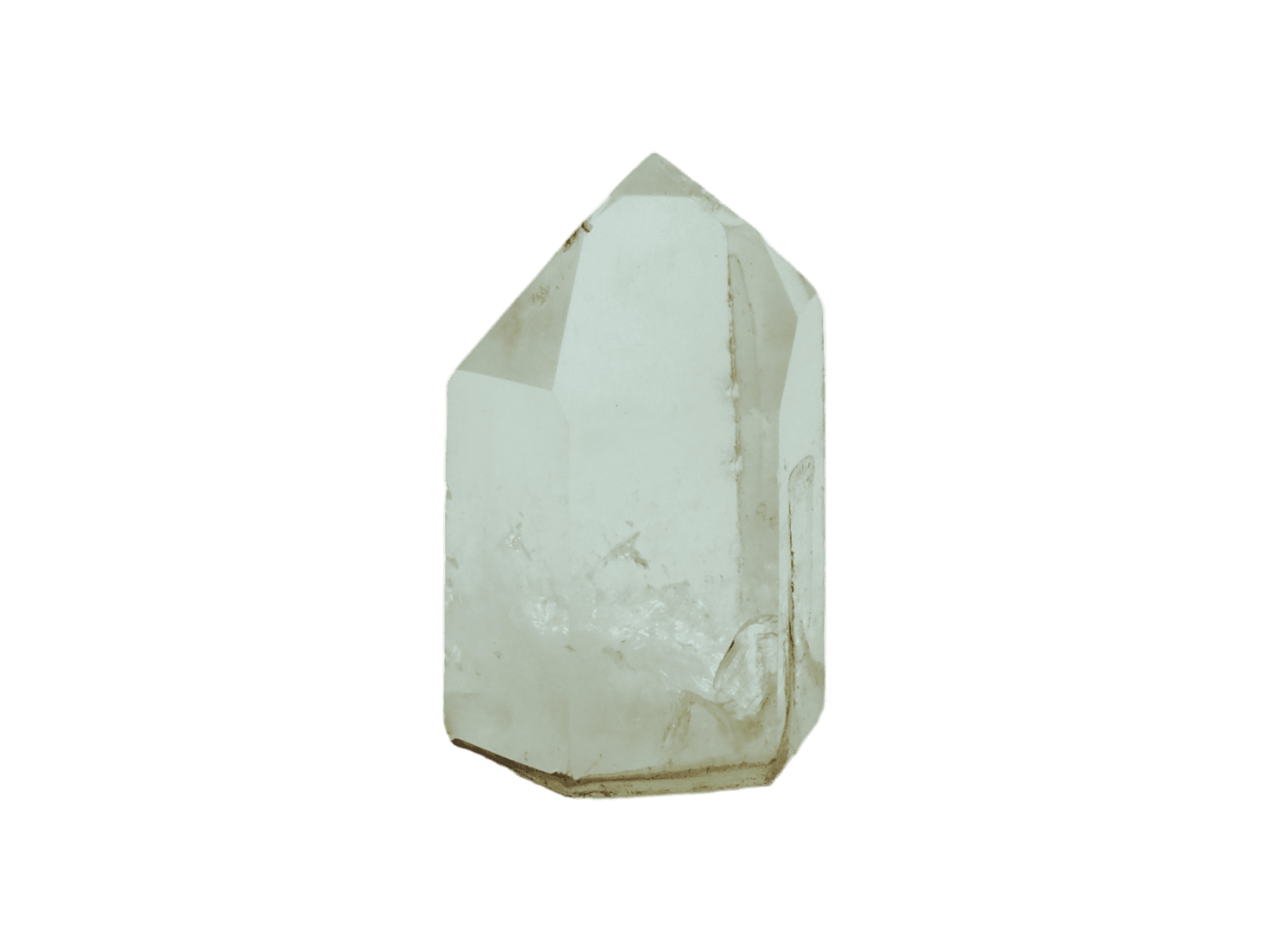 Punta de cuarzo cristal lapidada