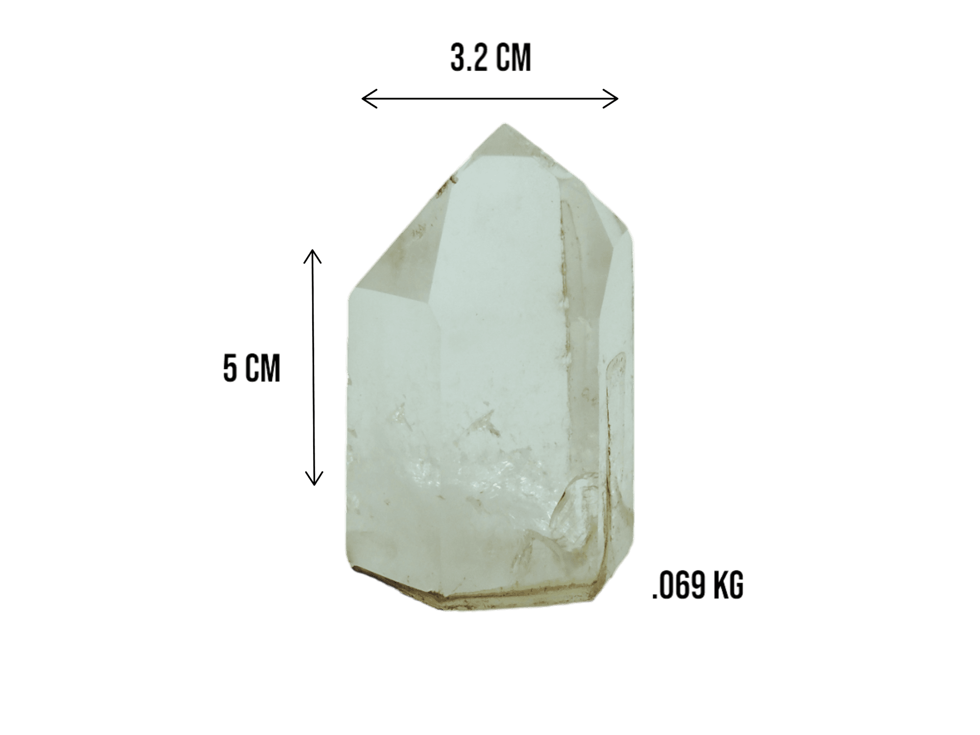 Punta de cuarzo cristal lapidada - Imagen 4
