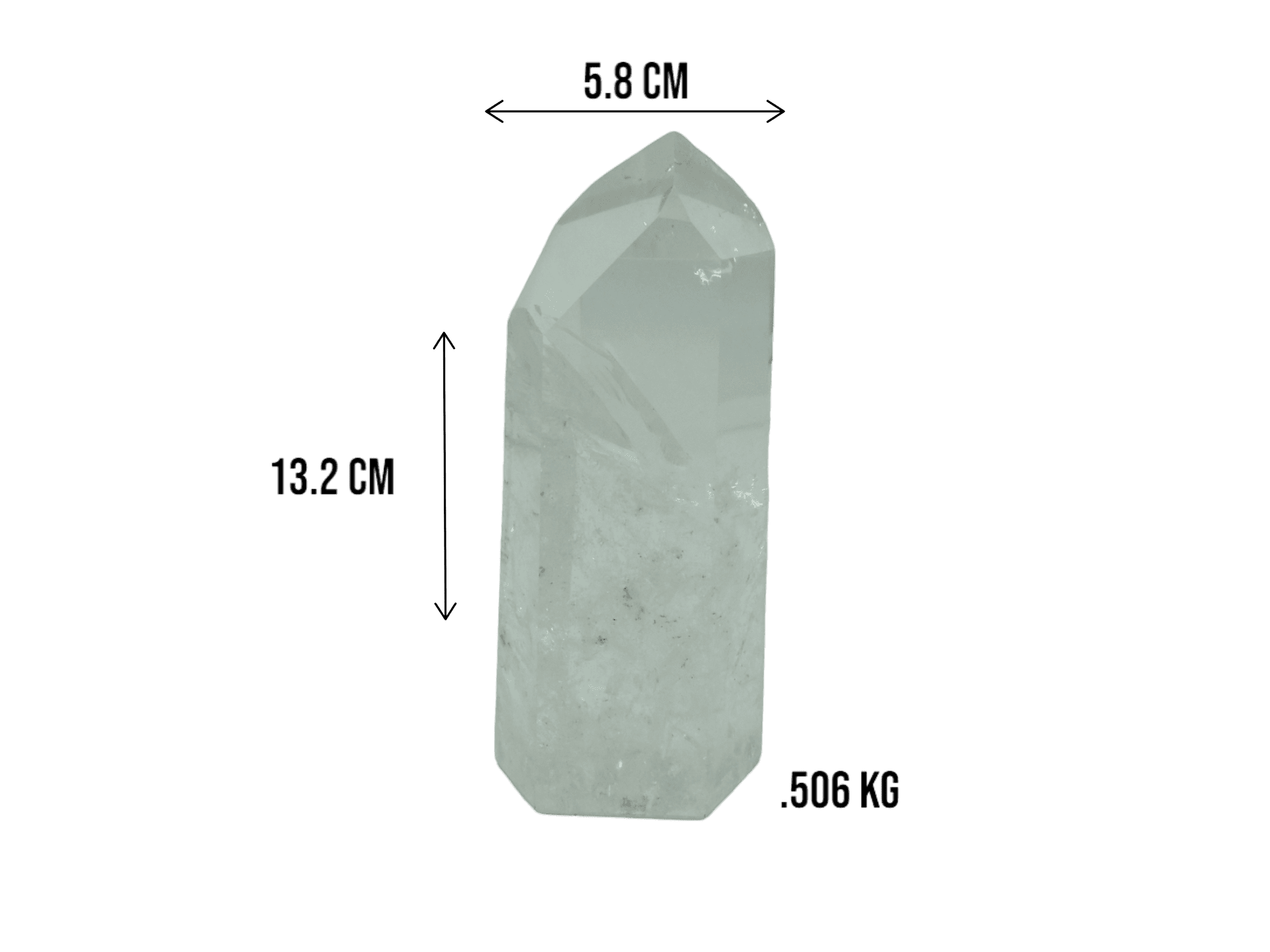 Punta de cuarzo cristal lapidada | Grande - Imagen 4