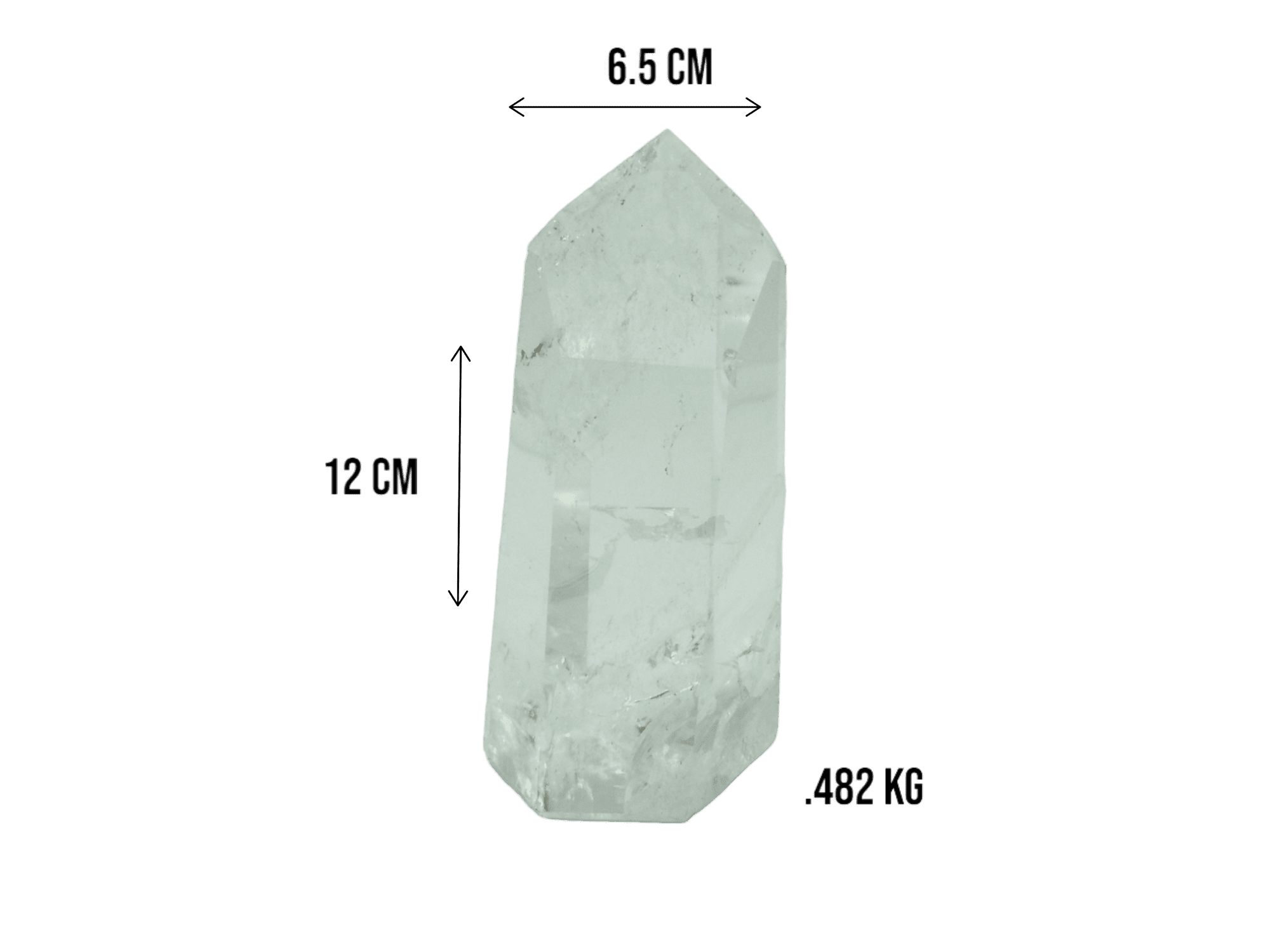 Punta de cuarzo cristal lapidada | Grande - Imagen 4