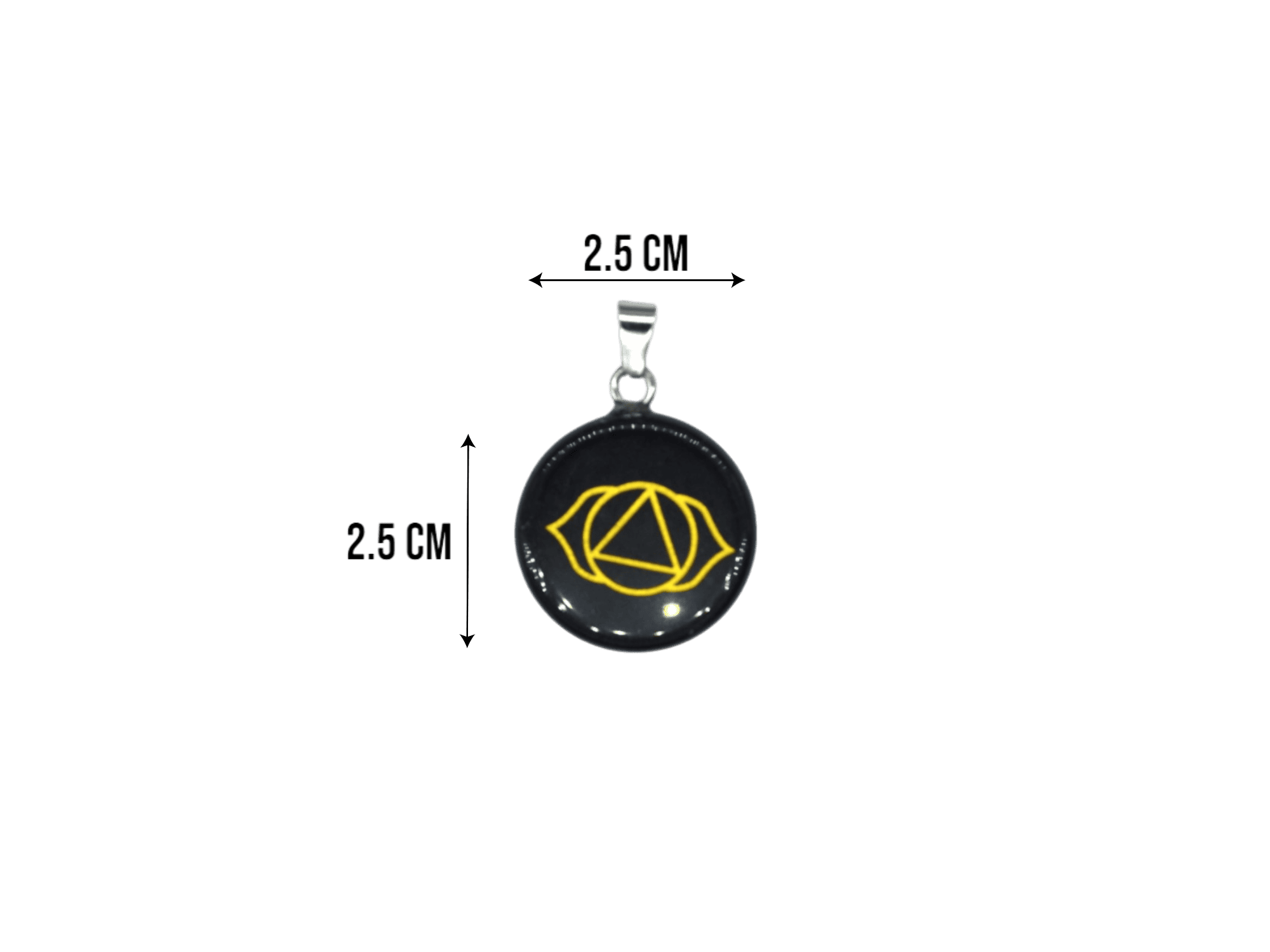 Dije de chacra tercer ojo de obsidiana negra - Imagen 2