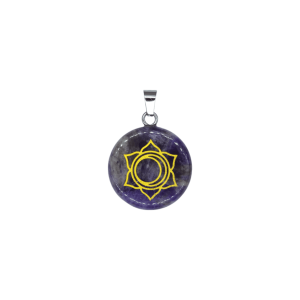Dije de chacra sacro de cuarzo amatista