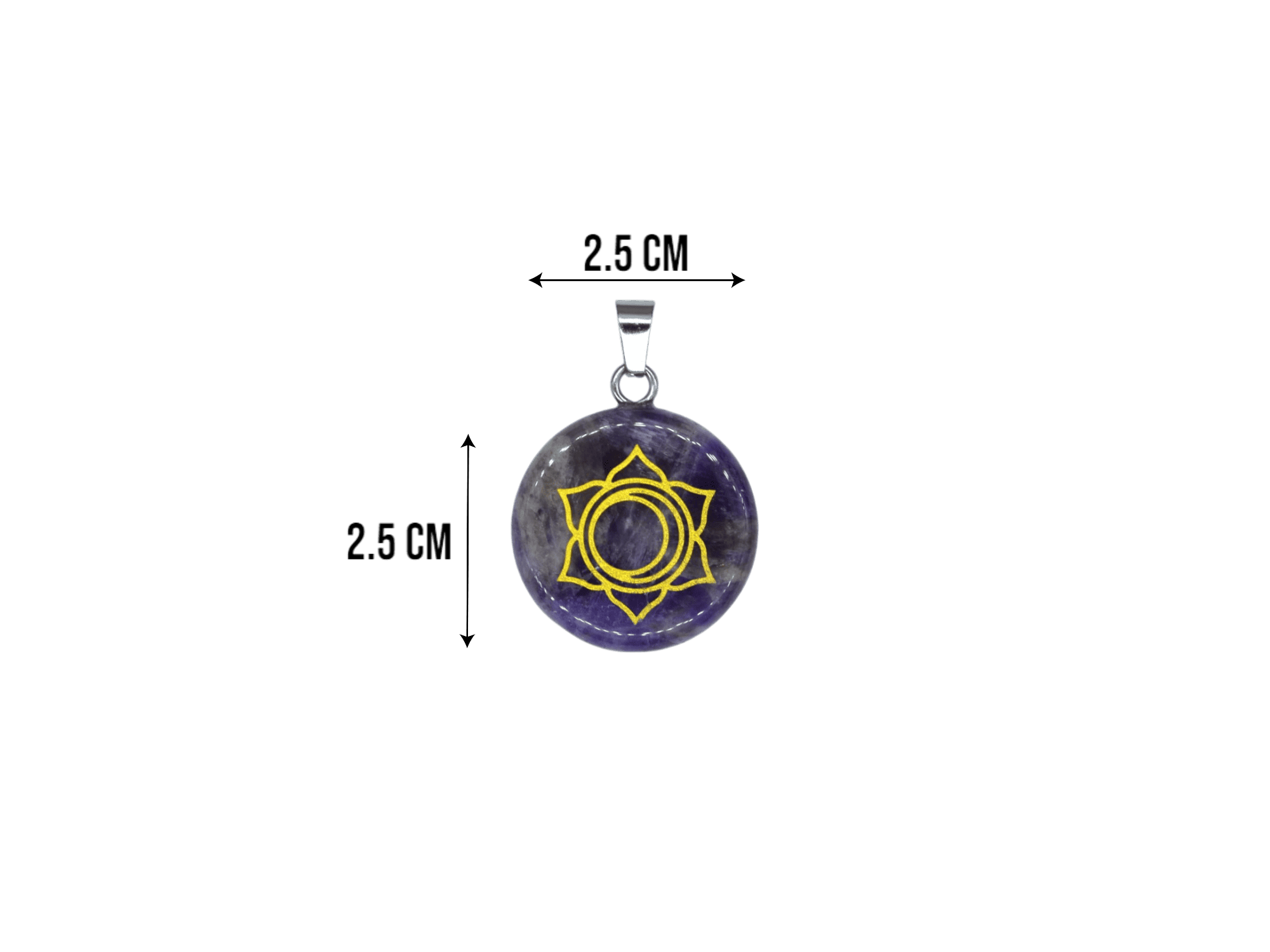 Dije de chacra sacro de cuarzo amatista - Imagen 2
