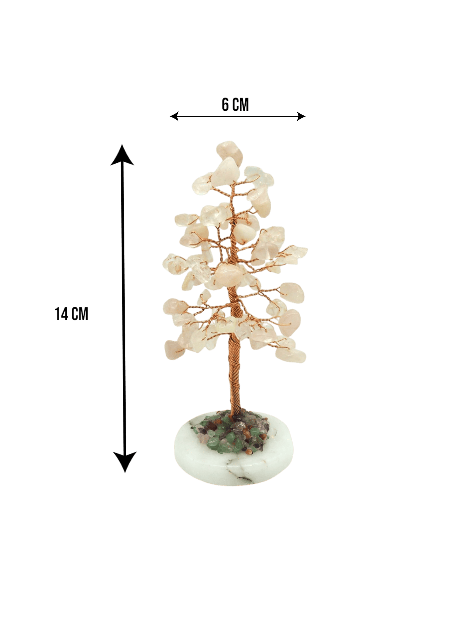 Arbolito de cuarzo rosa | 6cm x 14cm - Imagen 2