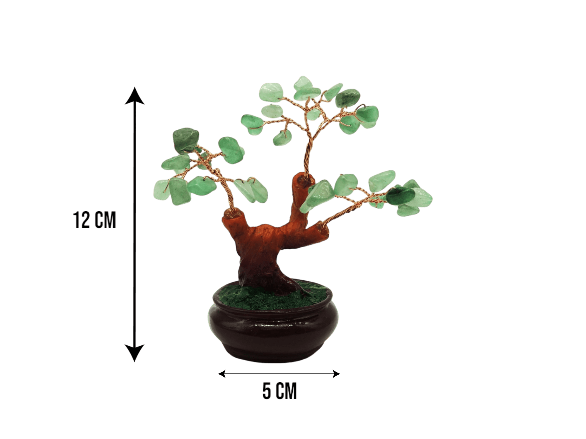 Arbolito de cuarzo verde | 5cm x 12cm - Imagen 2