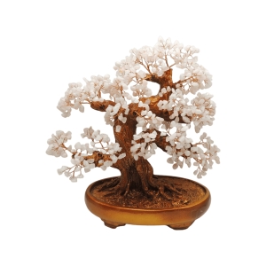 Árbol de cuarzo rosa | 25cm x 18cm x 34cm