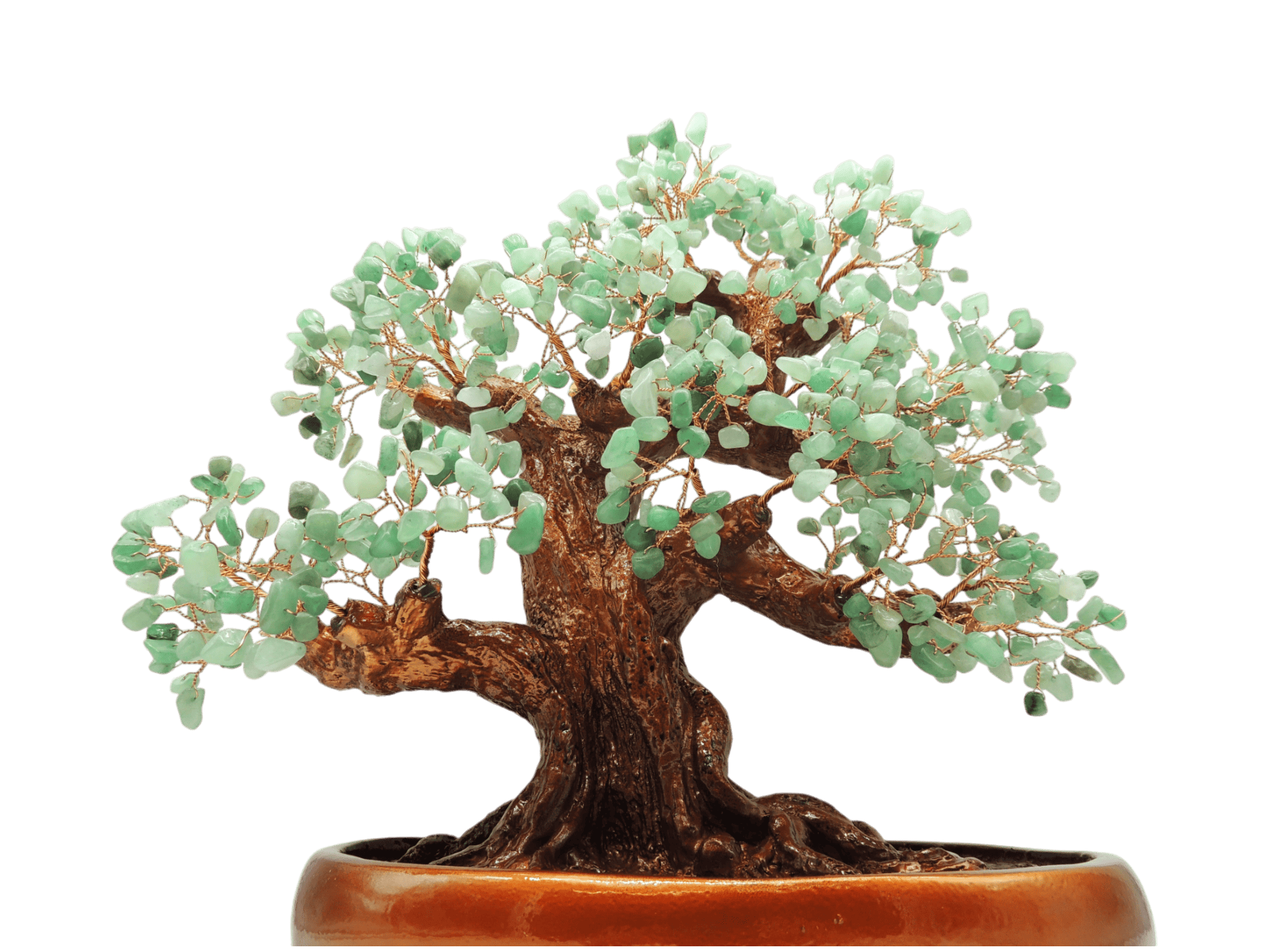 Árbol de cuarzo verde | 25cm x 18cm x 34cm - Imagen 2