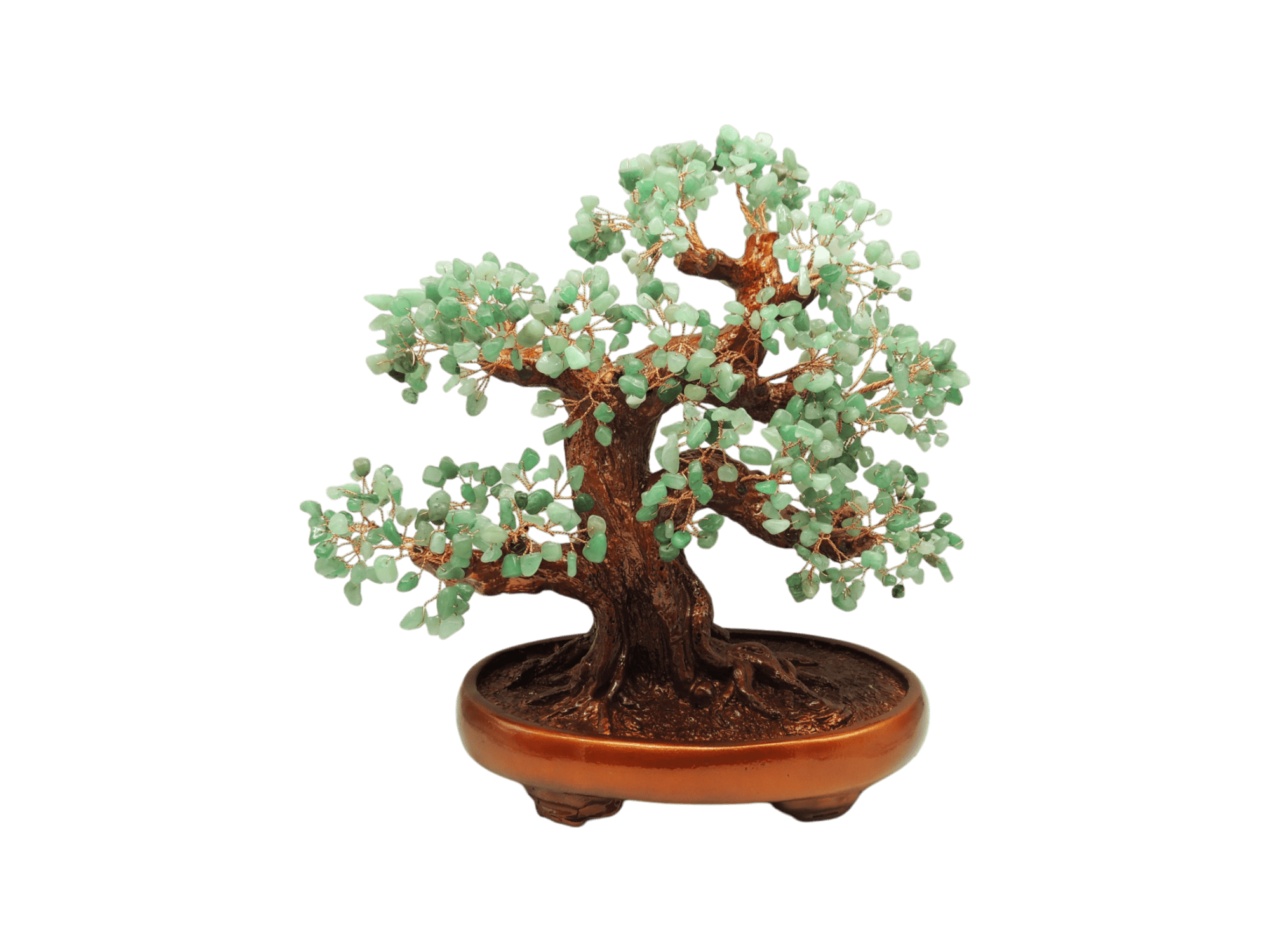 Árbol de cuarzo verde | 25cm x 18cm x 34cm