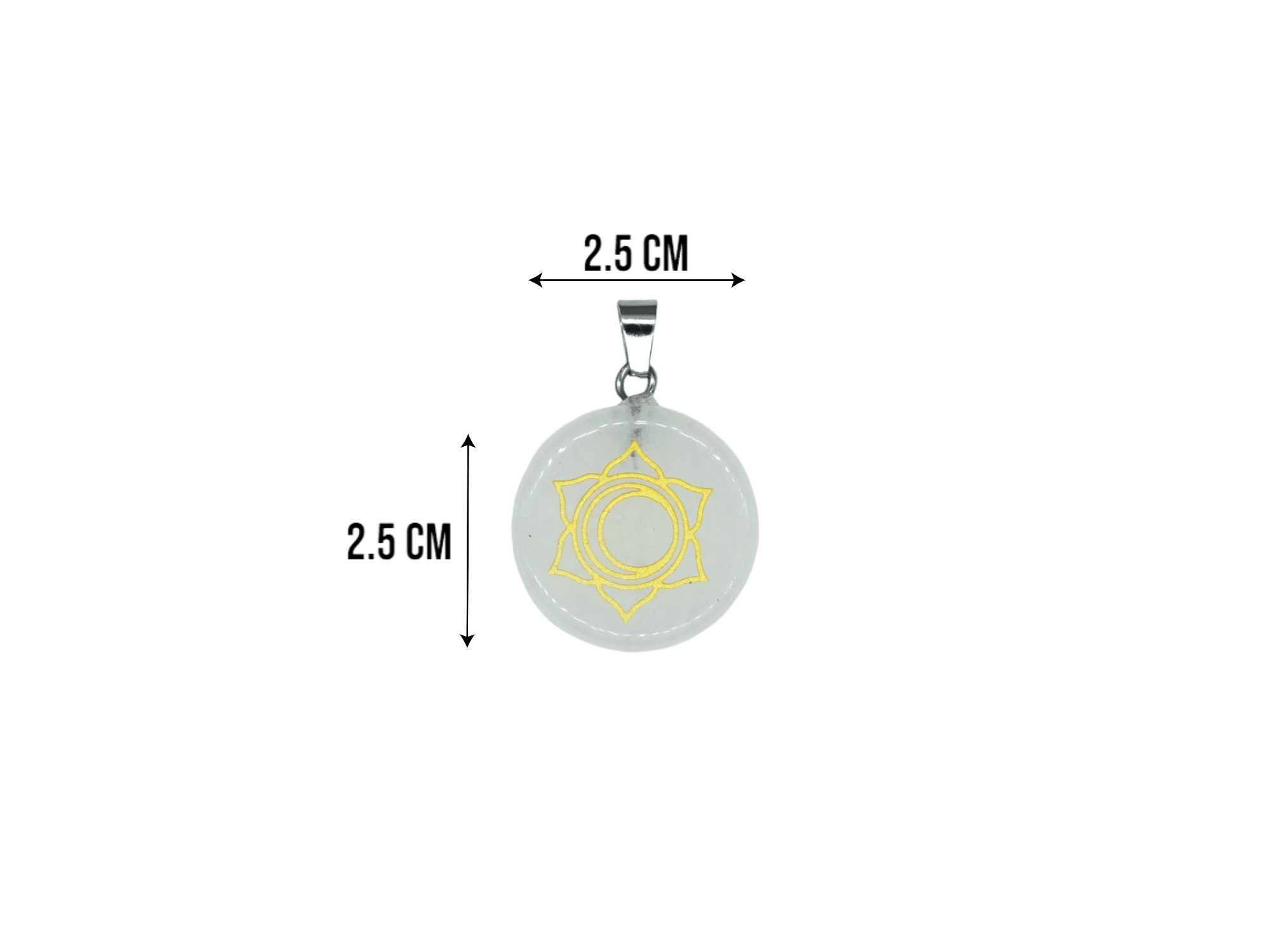 Dije de chacra sacro de cuarzo blanco - Imagen 2