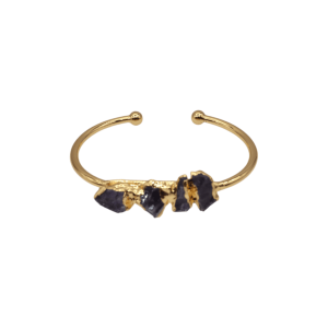 Brazalete ajustable de cuarzo amatista