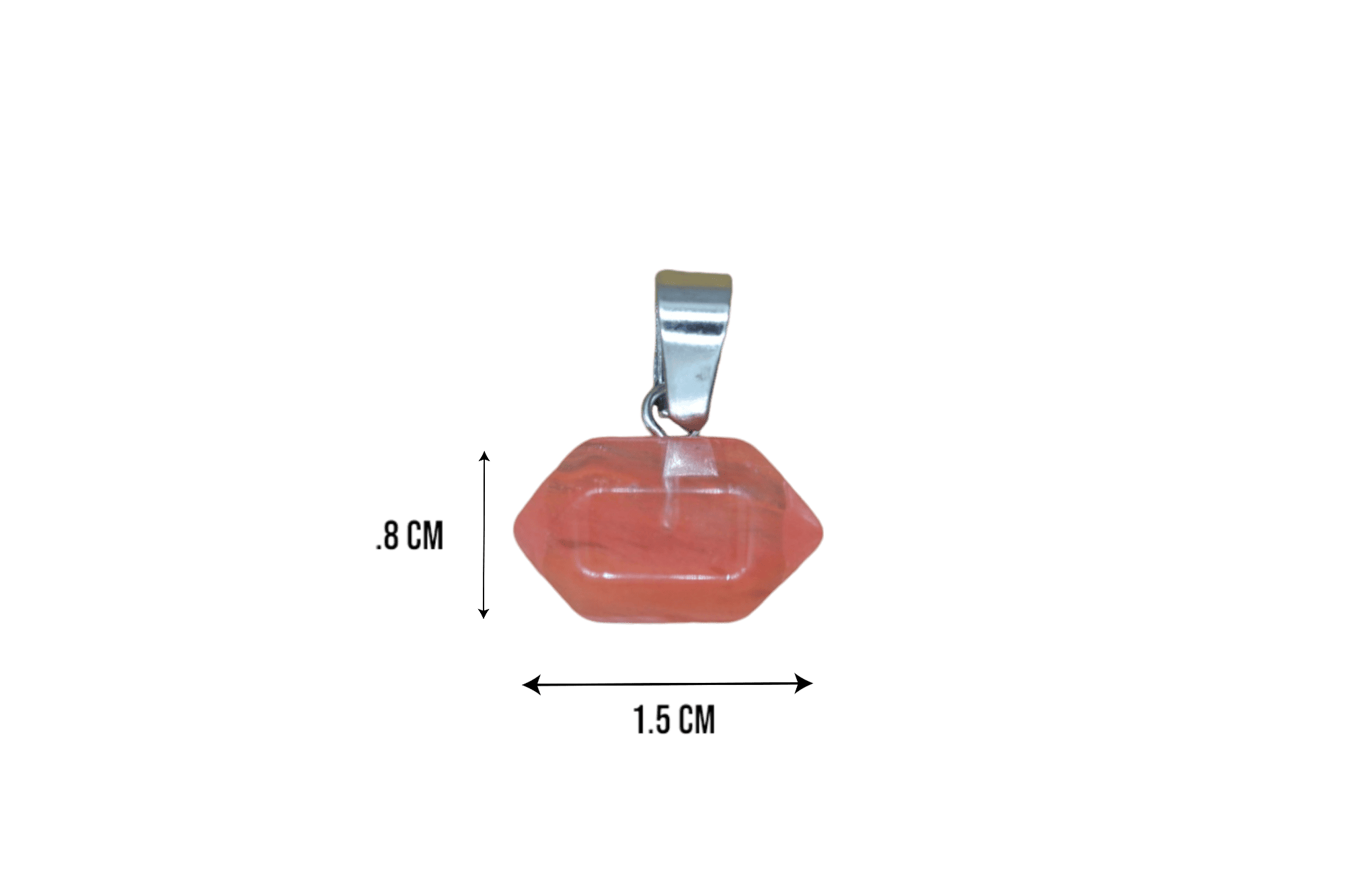 Dije de doble punta mini de cuarzo cherry - Imagen 2