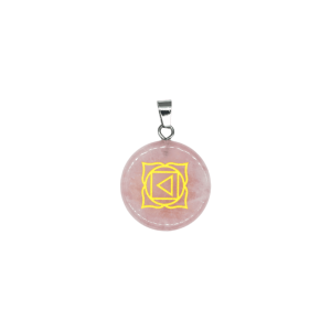 Dije de chacra raíz de cuarzo rosa