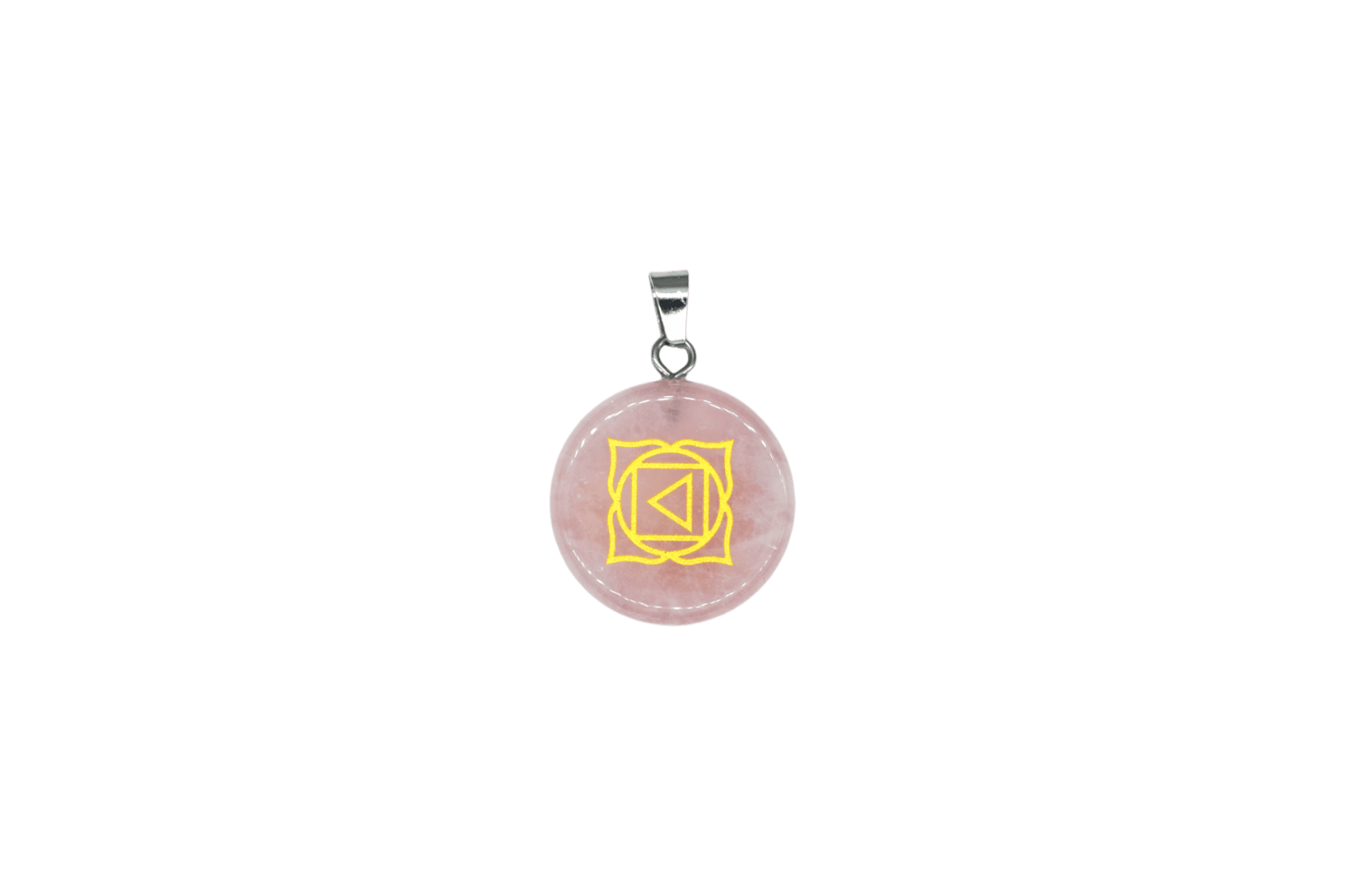Dije de chacra raíz de cuarzo rosa
