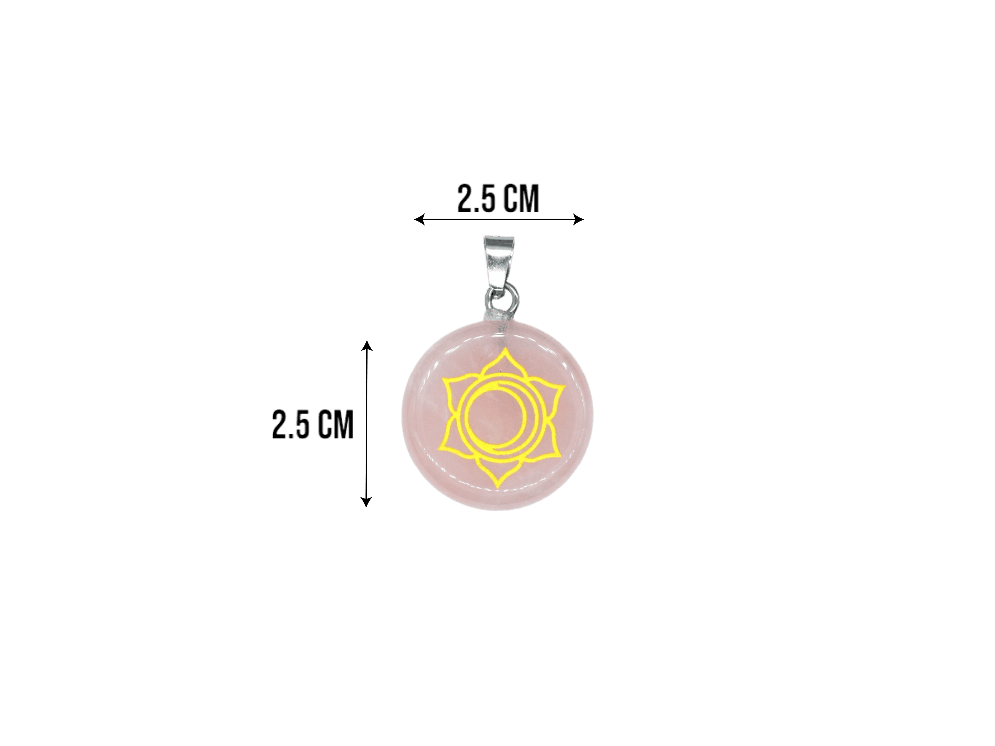 Dije de chacra sacro de cuarzo rosa - Imagen 2