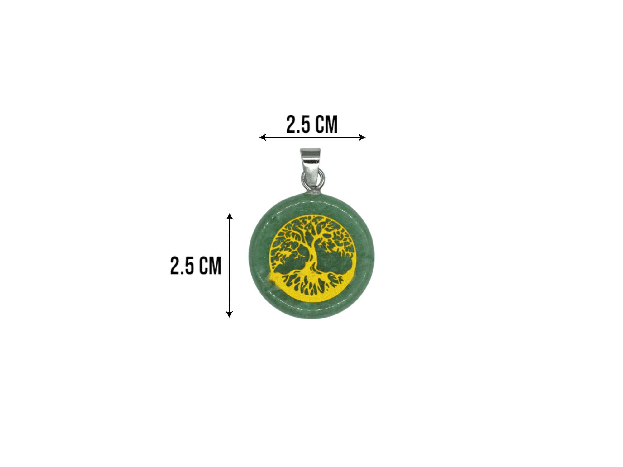 Dije de árbol de la vida de cuarzo verde - Imagen 2