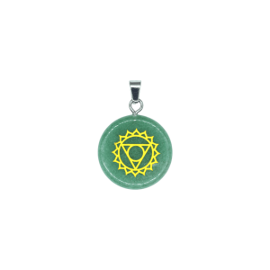 Dije de chacra garganta de cuarzo verde