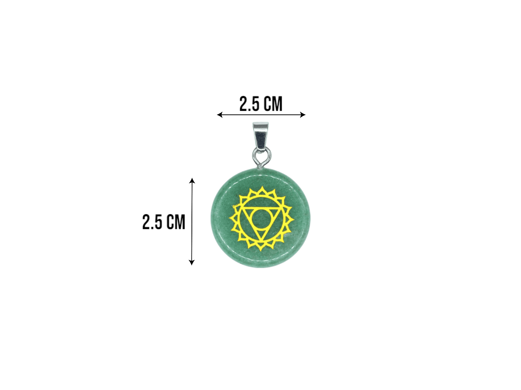 Dije de chacra garganta de cuarzo verde - Imagen 2