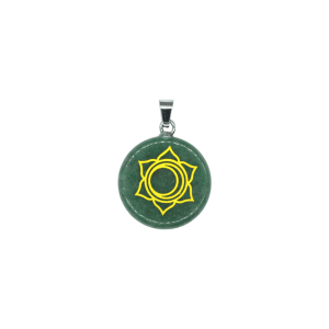 Dije de chacra sacro de cuarzo verde