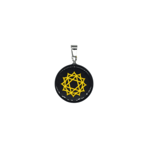 Dije de chacra corazón de obsidiana negra