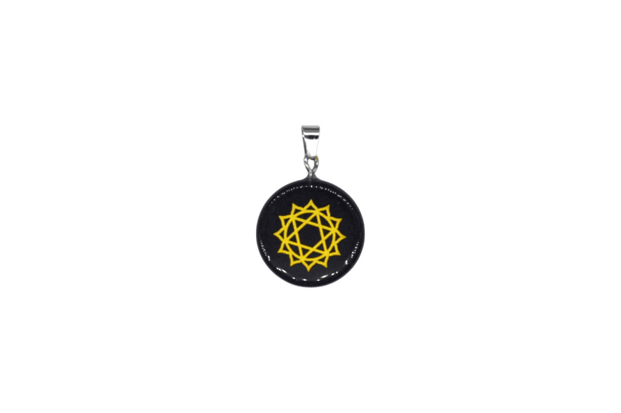 Dije de chacra corazón de obsidiana negra