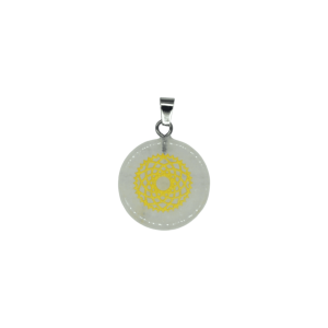 Dije de chacra corona de cuarzo blanco