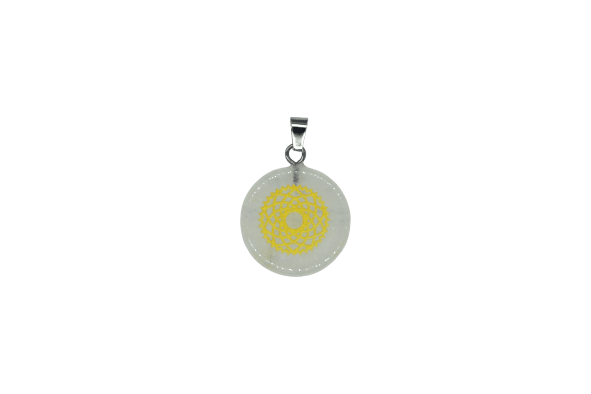 Dije de chacra corona de cuarzo blanco