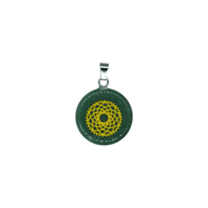 Dije de chacra corona de cuarzo verde
