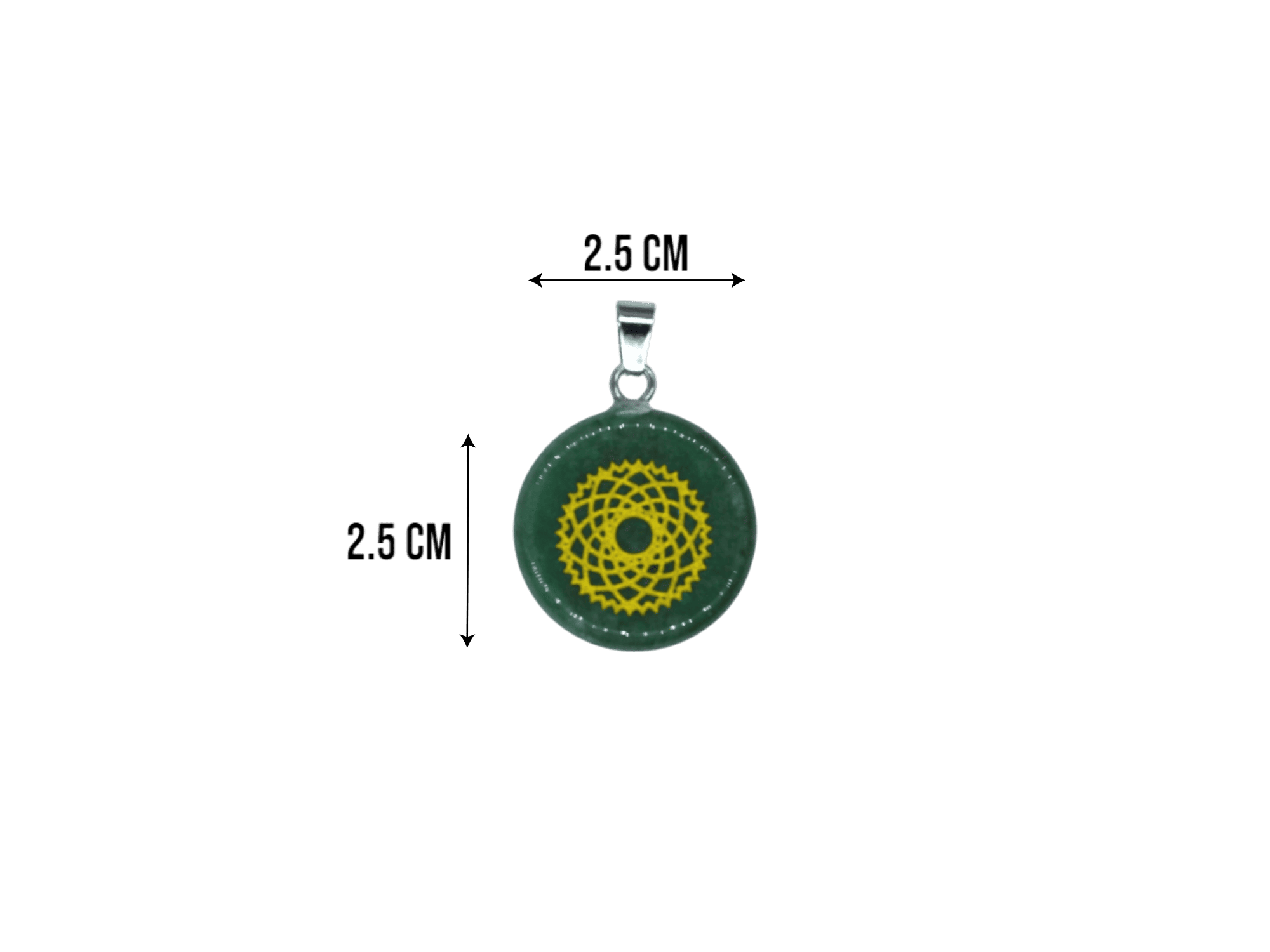 Dije de chacra corona de cuarzo verde - Imagen 2