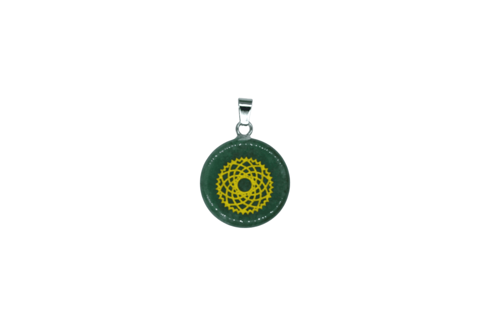 Dije de chacra corona de cuarzo verde
