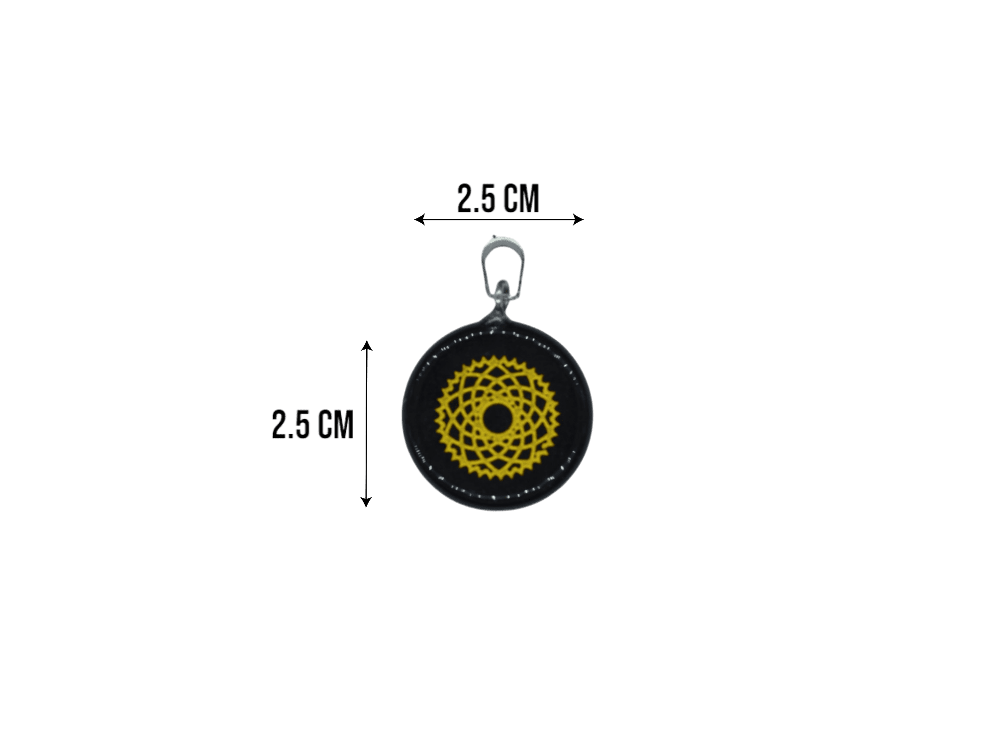 Dije de chacra corona de obsidiana negra - Imagen 2