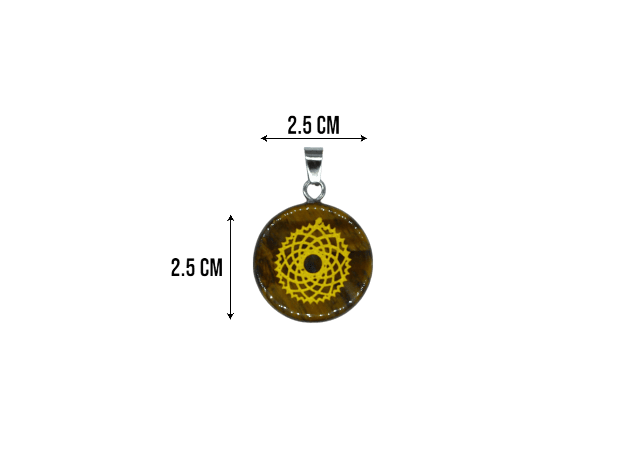 Dije de chacra corona de ojo de tigre - Imagen 2