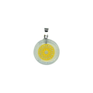 Dije de chacra corona de piedra luna (opalita)